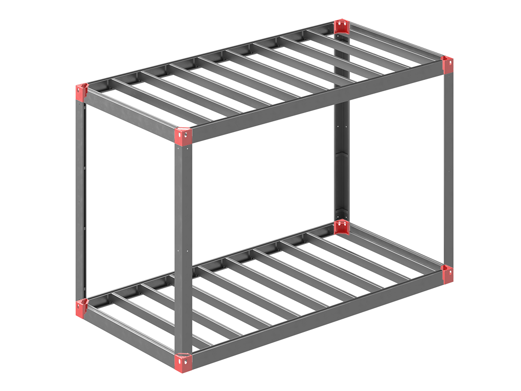Конструкция каркаса на универсальных рамах. Угловой элемент.